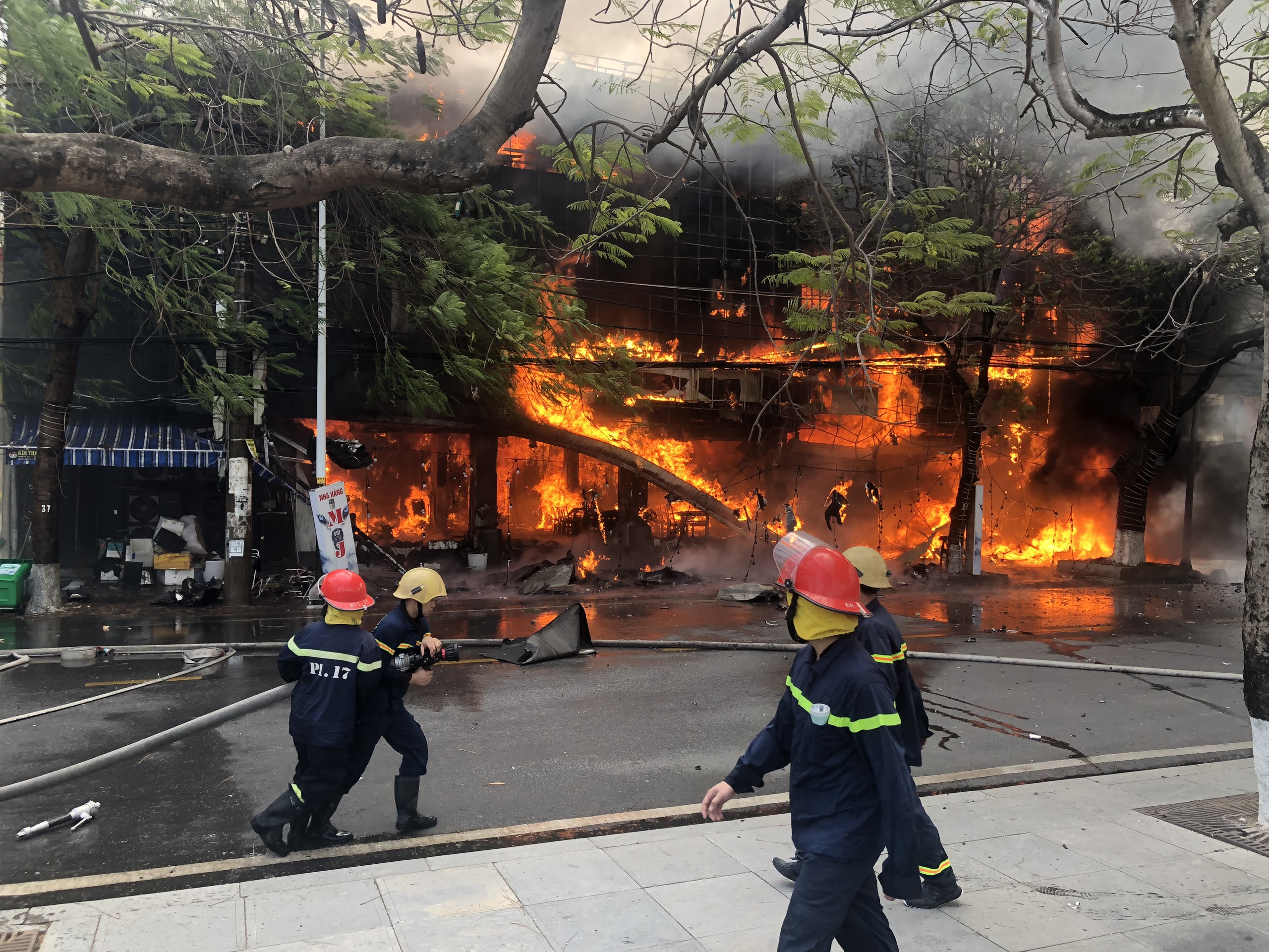 Thông tin về vụ cháy xảy ra ở số 24 Trần Phú, quận Ngô Quyền